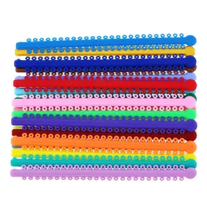 Assorted Dental Ligature Elastic Rubber Ties Orthodontic Bands for Braces Brackets (MIXED COLOR)