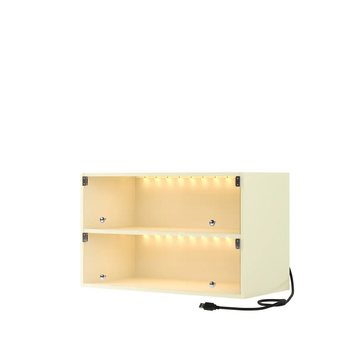 Dufominc  Glass Door Shoe Box With RGB LED Light For Sneakers Storage Cabinet Display Organizer For Bedroom Entryway Closet Stackable Dustproof Clear Acrylic Door