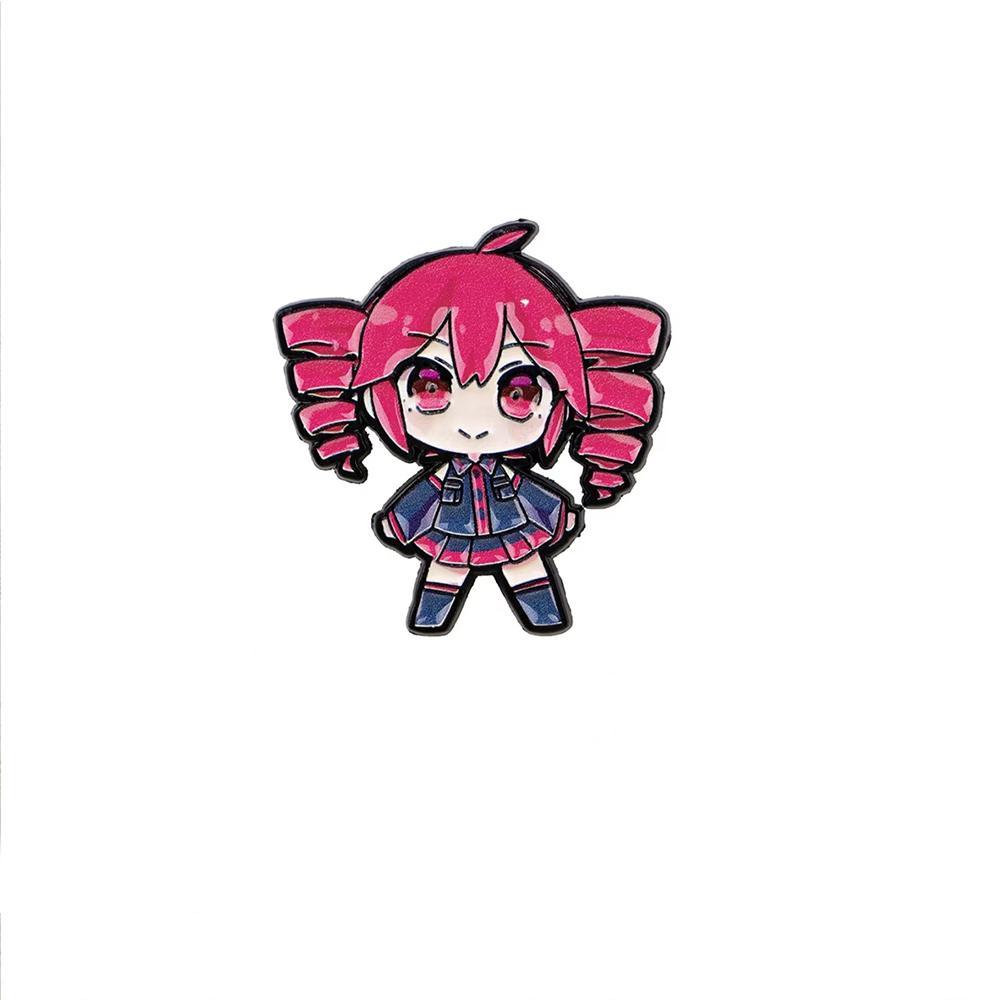 Cartoon Anime Kasane Teto Enamel Pin Cartoon Characters Brooch Manga Badges for Backpack Clothes Lapel Decorative Gifts