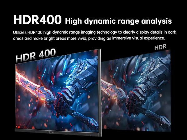KTC 24" 2K QHD 180Hz HDR400 Gaming Monitor, Fast IPS 2560*1440p Computer Monitor, Up to 185Hz, 1ms, G-Sync/FreeSync, Height Adjustable, 2 x HDMI, 1 x DP, H24T7 KTC 24" 2K QHD 180Hz HDR400 Gaming Monitor, Fast IPS 2560*1440p Computer Monitor, Up to 185Hz, 1ms, G-Sync/FreeSync, Height Adjustable, 2 x HDMI, 1 x DP, H24T7