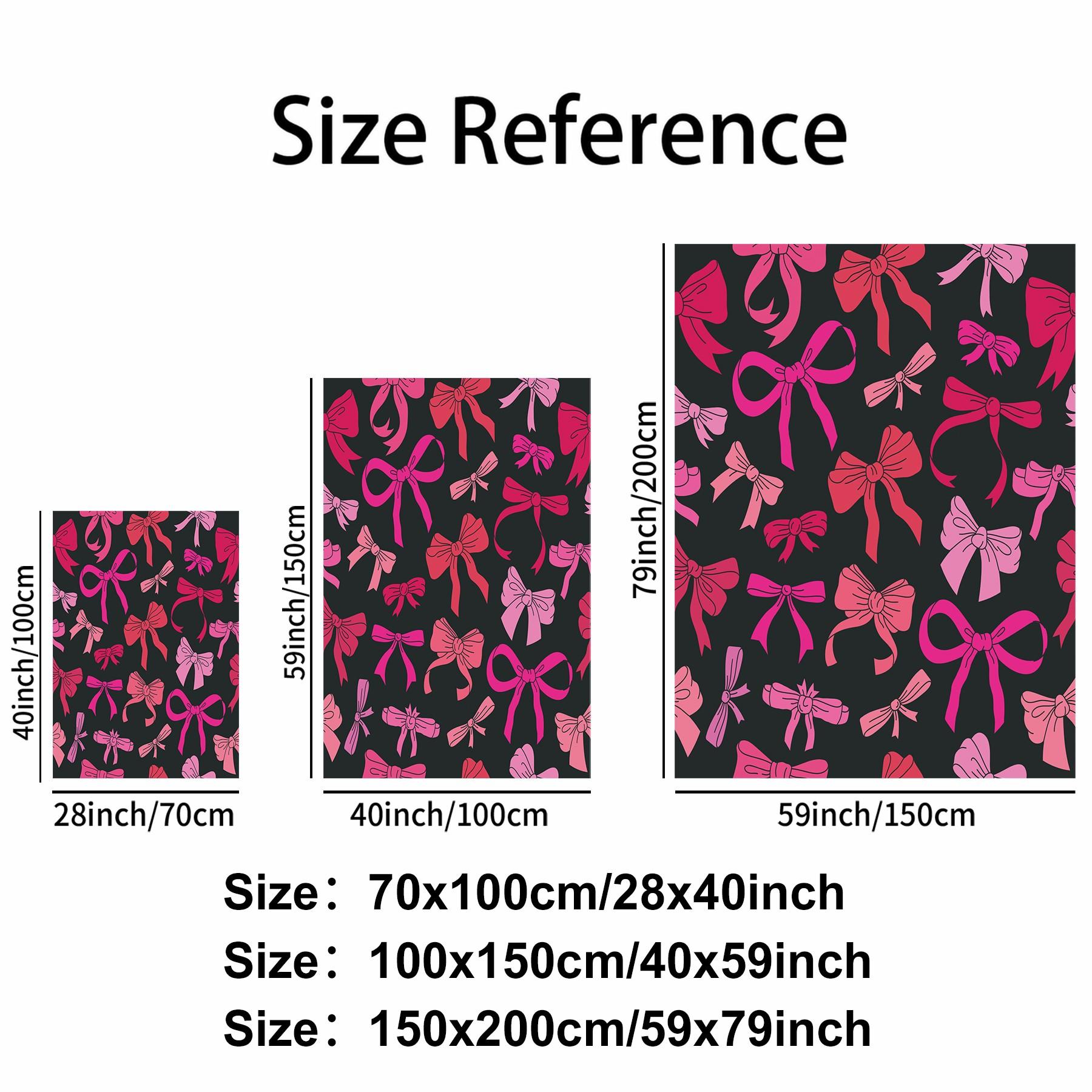 1Pcs Coquette Pink Bow Digital Print Flannel Blanket, Sweet Y2K Aesthetic Throw Blanket, Soft Fluffy Lightweight Warm Blanket, Cozy All-Season Gift Blanket, Perfect for Bedroom, Sofa, Dorm, Living Room & Travel Use