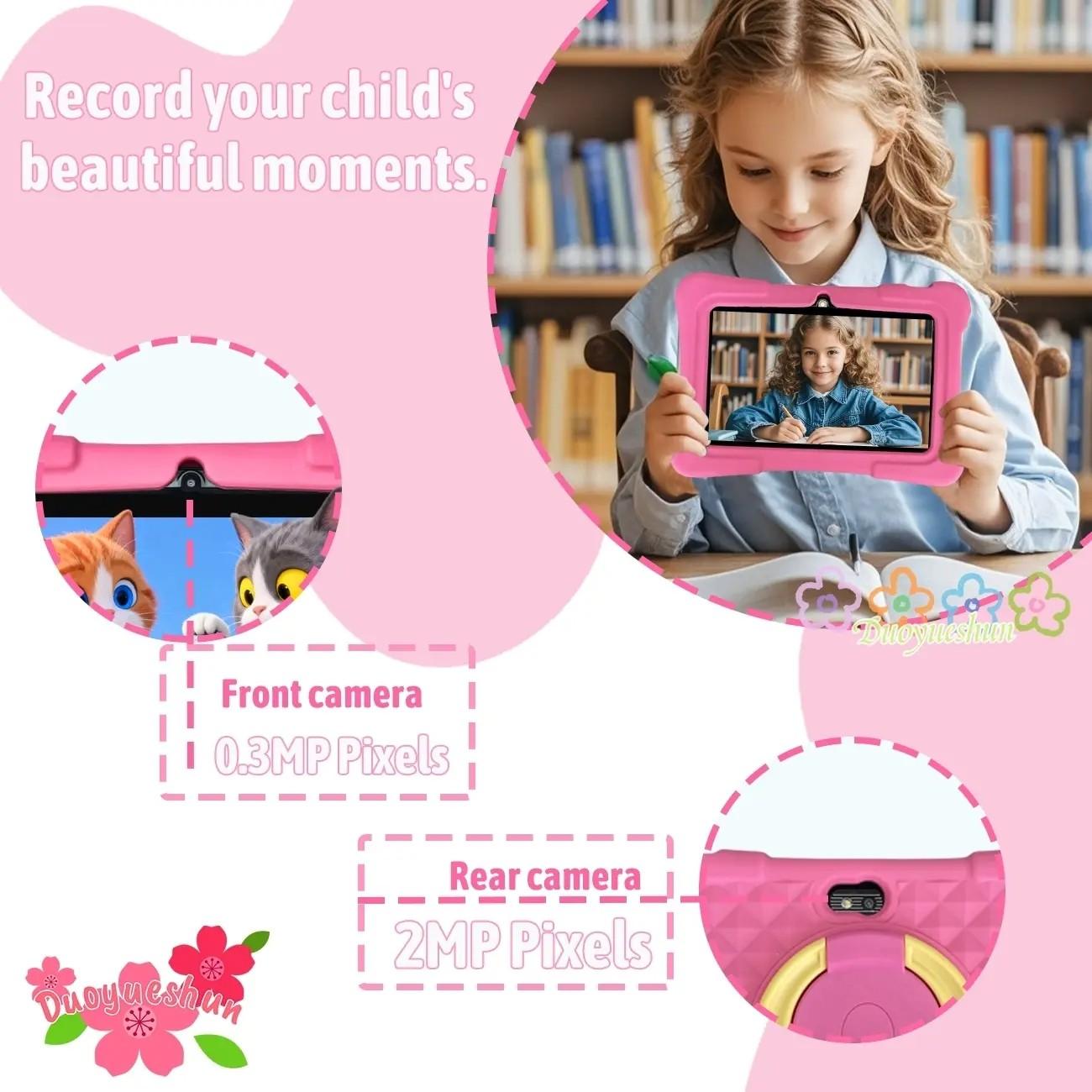 Tablet 1+16GB, Parental Control, Educational Tablet, WiFi Support, Dual Cameras, Eye Protection, Best Birthday Gift for Kids