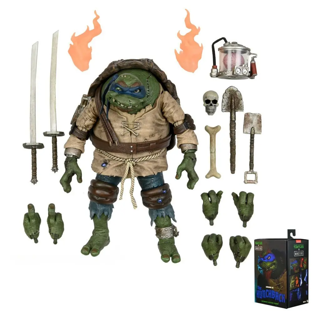 Neca Universal Monsters Frankenstein Teenage Mutant Ninja Turtles Leonardo Figure Model Boxed Display, Collectible Gift for Halloween