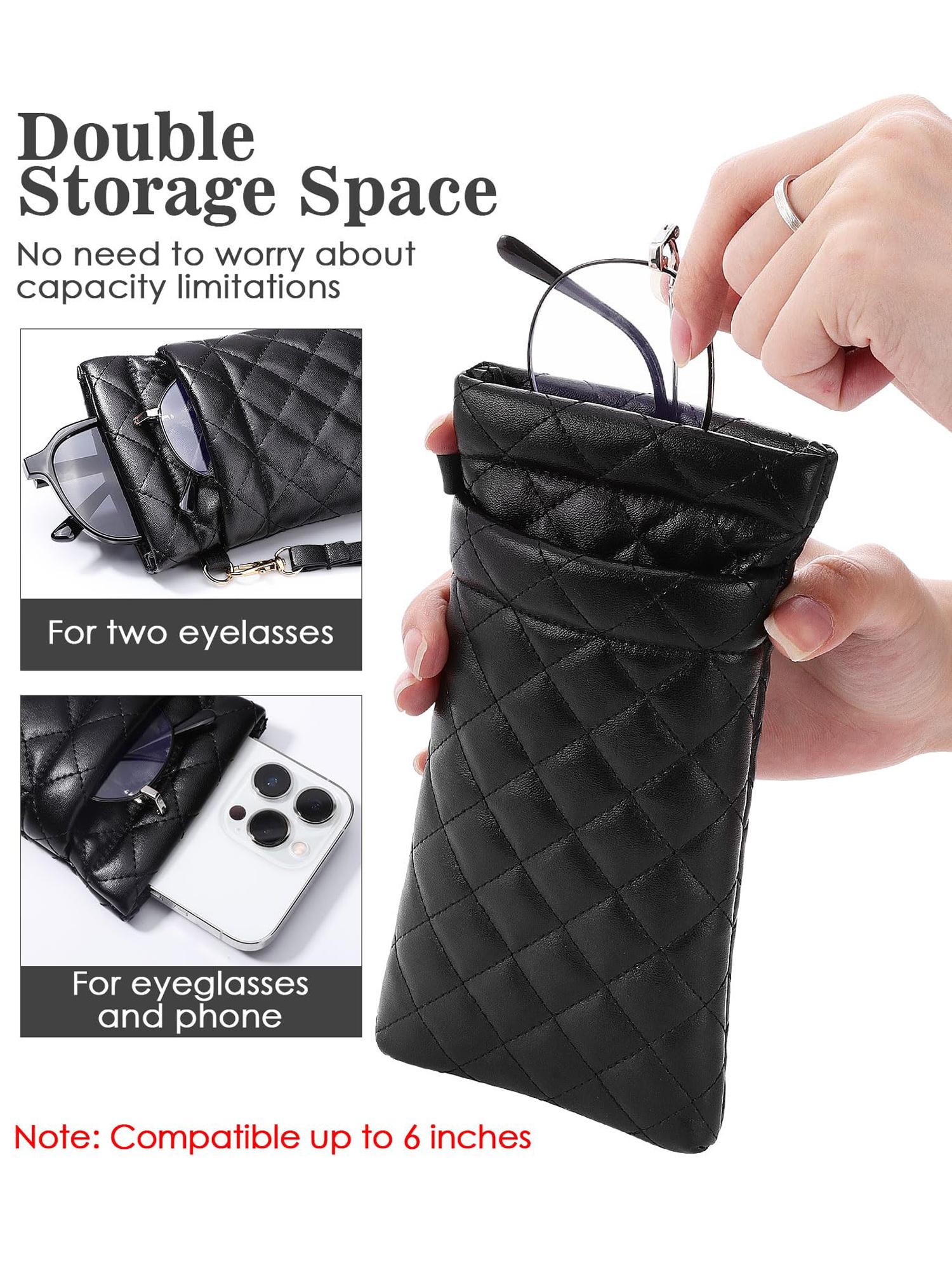 Latest Fashion Makeup Storage Bag, Handheld Cosmetic Pouch, Makeup Organizer Pouch, Soft Material Lightweight Glasses Case, Unisex Eyewear Accessories for Everyday Use, Christmas Gift, Valentine's Day Gift, Ideal Gift