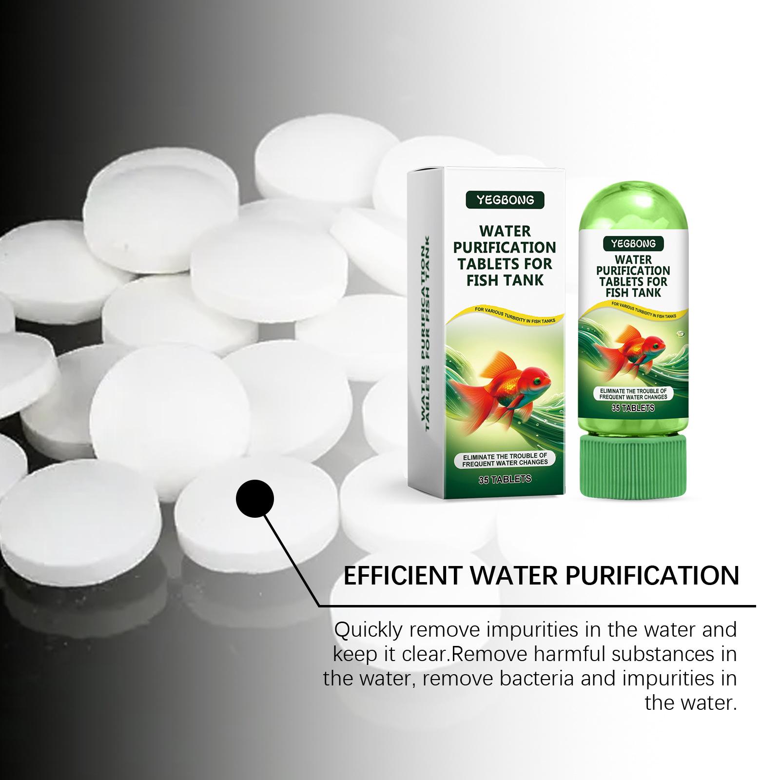 Fish Tank Water Purification Tablets, Aquarium Cleaning Deodorization Algae Removal, Clear Pond Sludge, Essential Fish Pool Care