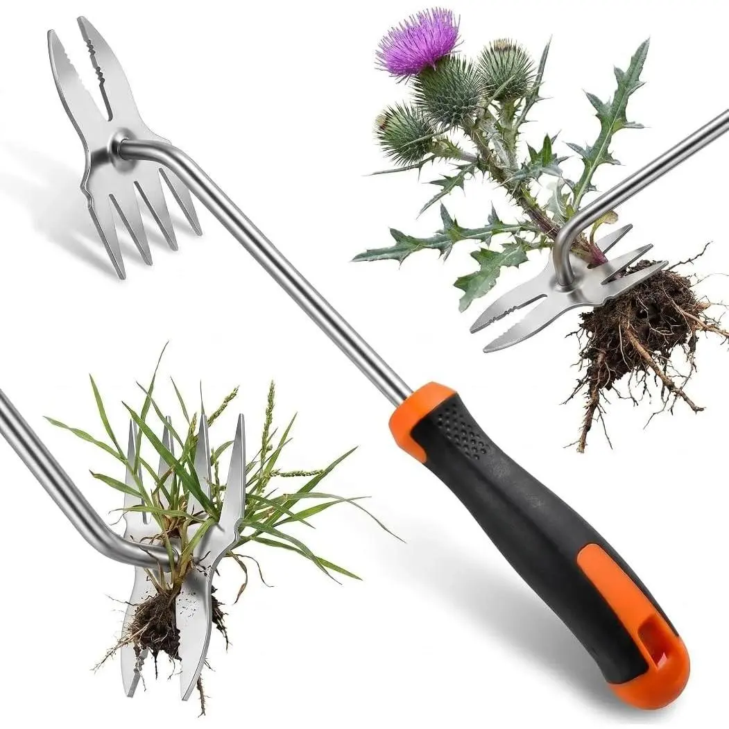 Fine Weed Puller Tool, 3rd Gen 2-in-1 Weeding Tool, Garden Tools Garden Hoe