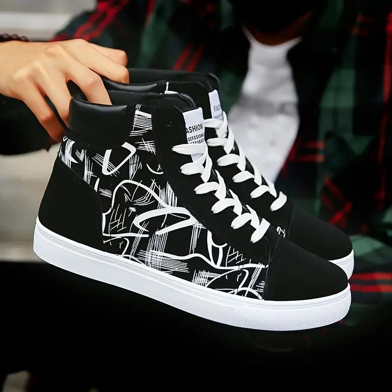 Stylish Performance Skate Shoes for Men - Trendy Outdoor Sports Design, Breathable Mesh Panels, Anti-Slip Rubber Soles