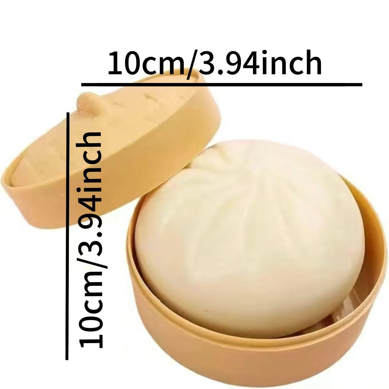 Stress Toys 1PC Colorful Dumpling Stress Balls Fidget Sensory Toy,Squeeze Dough Ball Stress Relief Hand Toy,Stress Relief Fidgeting,Bun With Food Steamer Squishy Toys Glitter