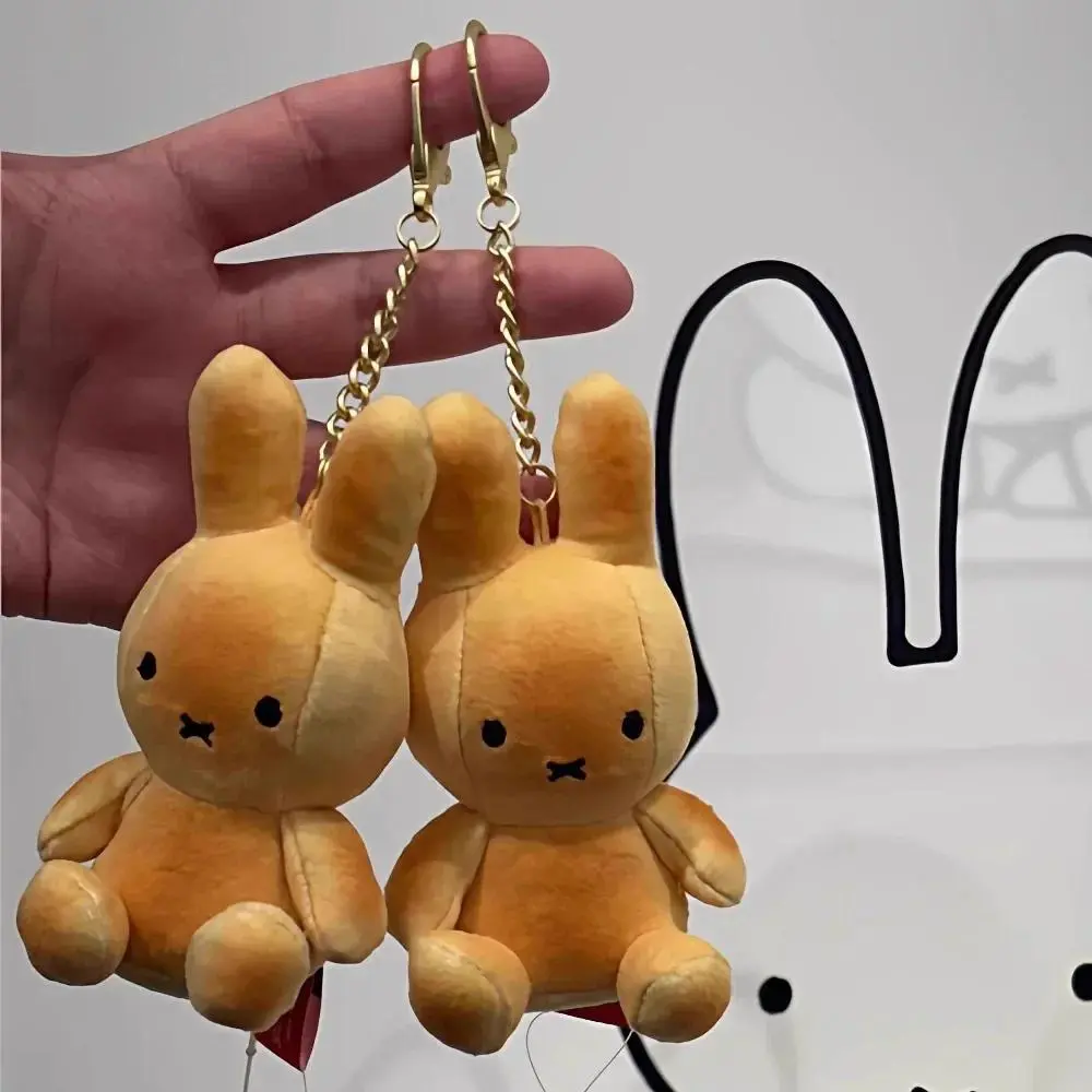 Miffy Cute Limited Edition Kawaii Butter Baked Bread Girl Heart Keychain Doll Bag Decoration Gift Toy for Girl