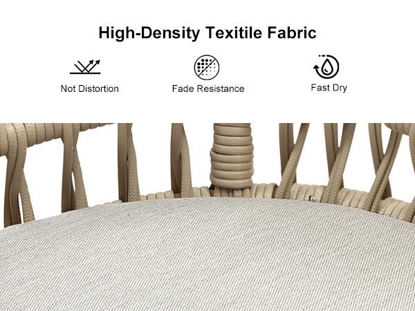 PURPLR LEAF Bar Stools Chair Set of 2, Rattan and Aluminum Frame with Comfortable Cushion