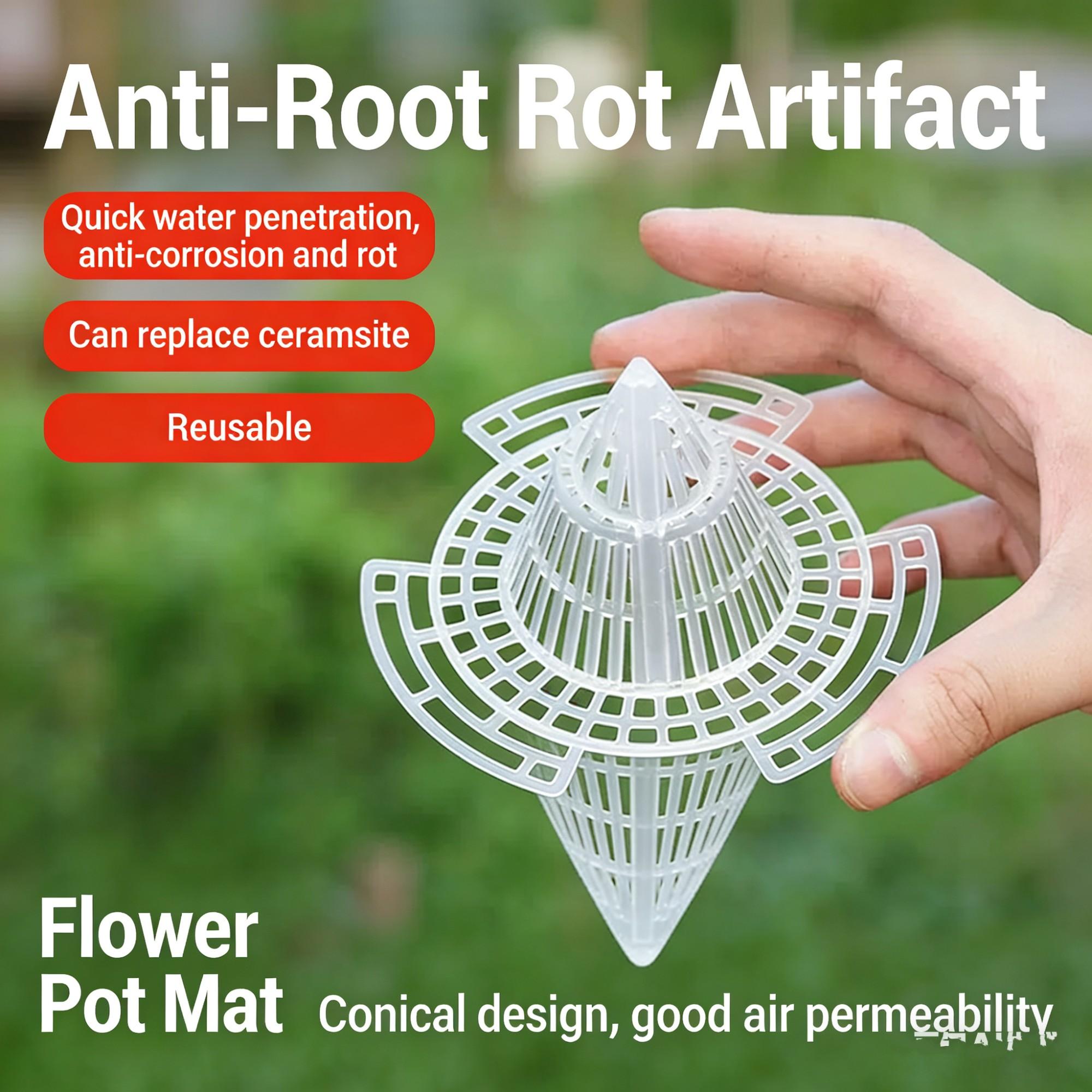 10Pack Cone Flower Pot Hole Mesh Pad,Upgraded Planter Bottom Grid Mat Mesh Hole Screens for Keeping Soil from Flowing- Breathable Gasket-Drainage Netting for Bonsai