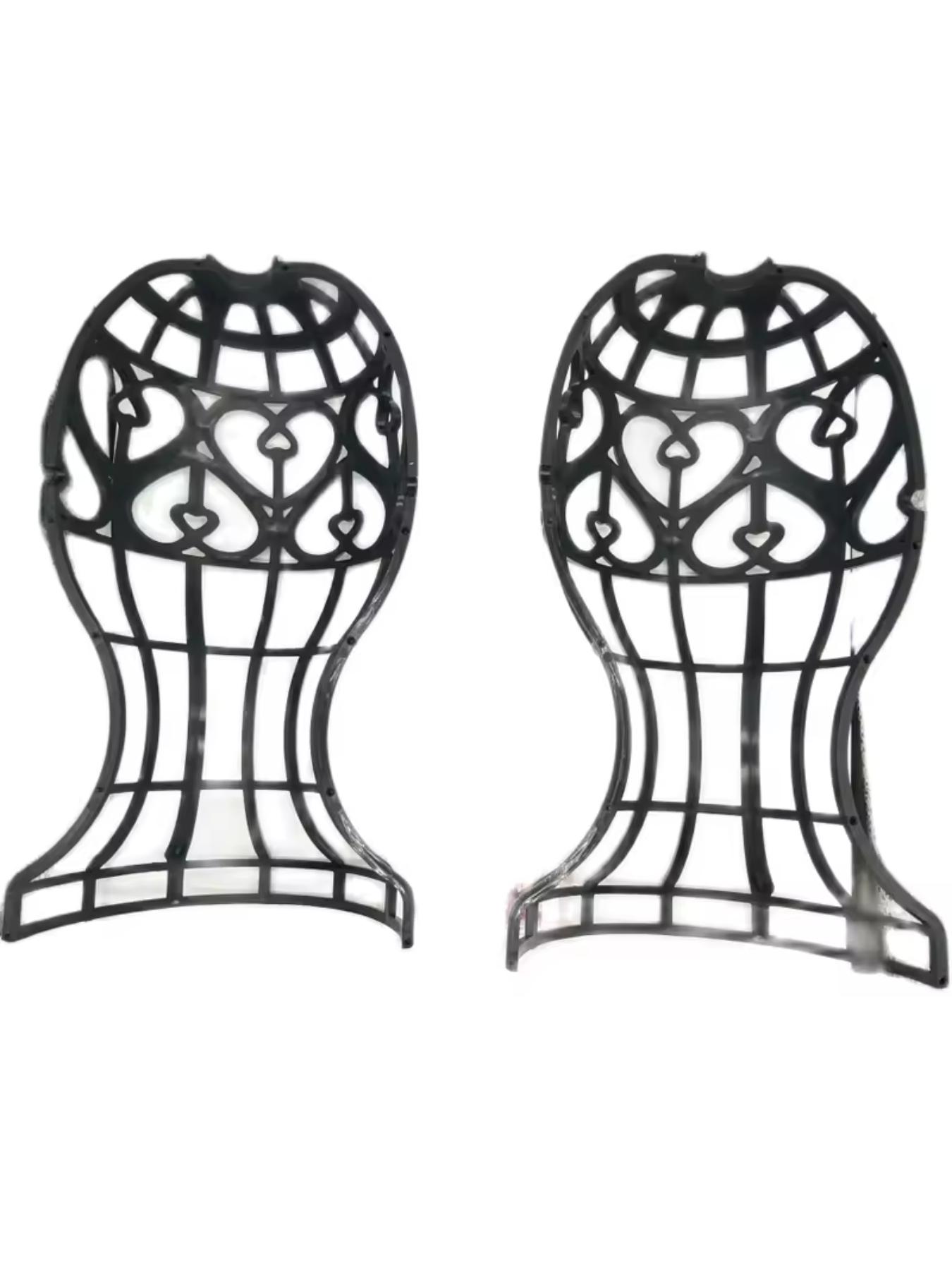 New Arrival! 3 Color Lantern Shaped Plastic Wig Stand for Human Hair & Synthetic Wigs Foldable Hat Cap Holder Multi  Purpose Wig Head Stand Essential Wig Accessories