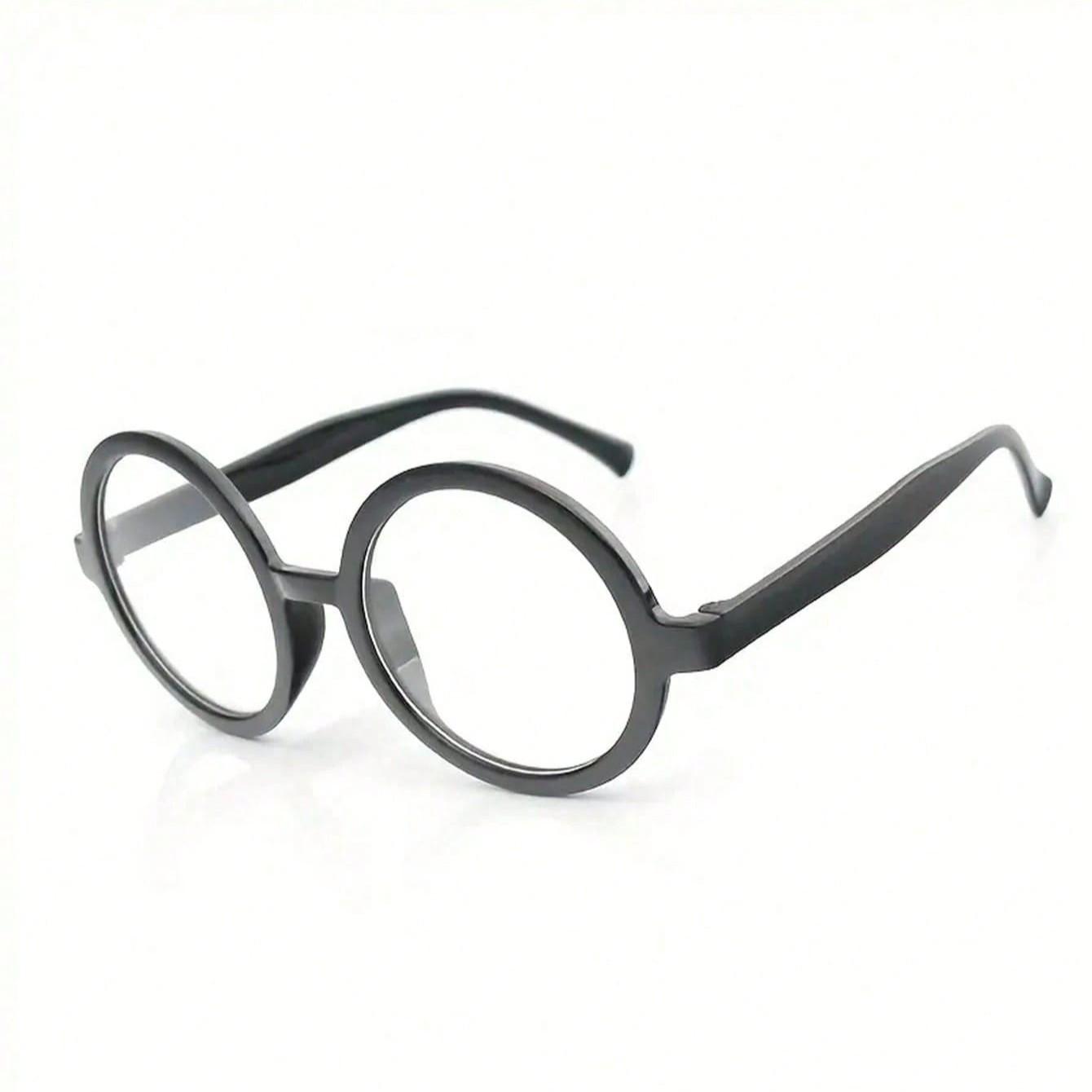 Unisex Wizard Glasses Frame, No Lens, Ideal for Travel, Birthday Parties, Role Play, Costume Props, Geek Party Supplies