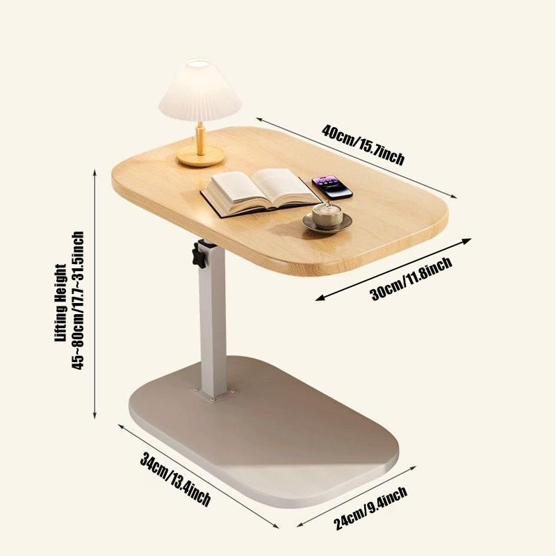 1PC Portable Ergonomic Height Adjustable Folding Wooden Side Table/Laptop Desk Foldable Design - Ideal for Home Office Desk, Coffee Table, Bedside Sofa & Office Reception Area, Black Friday Deal: Home Office Furniture, Christmas Gift for Remote Workers