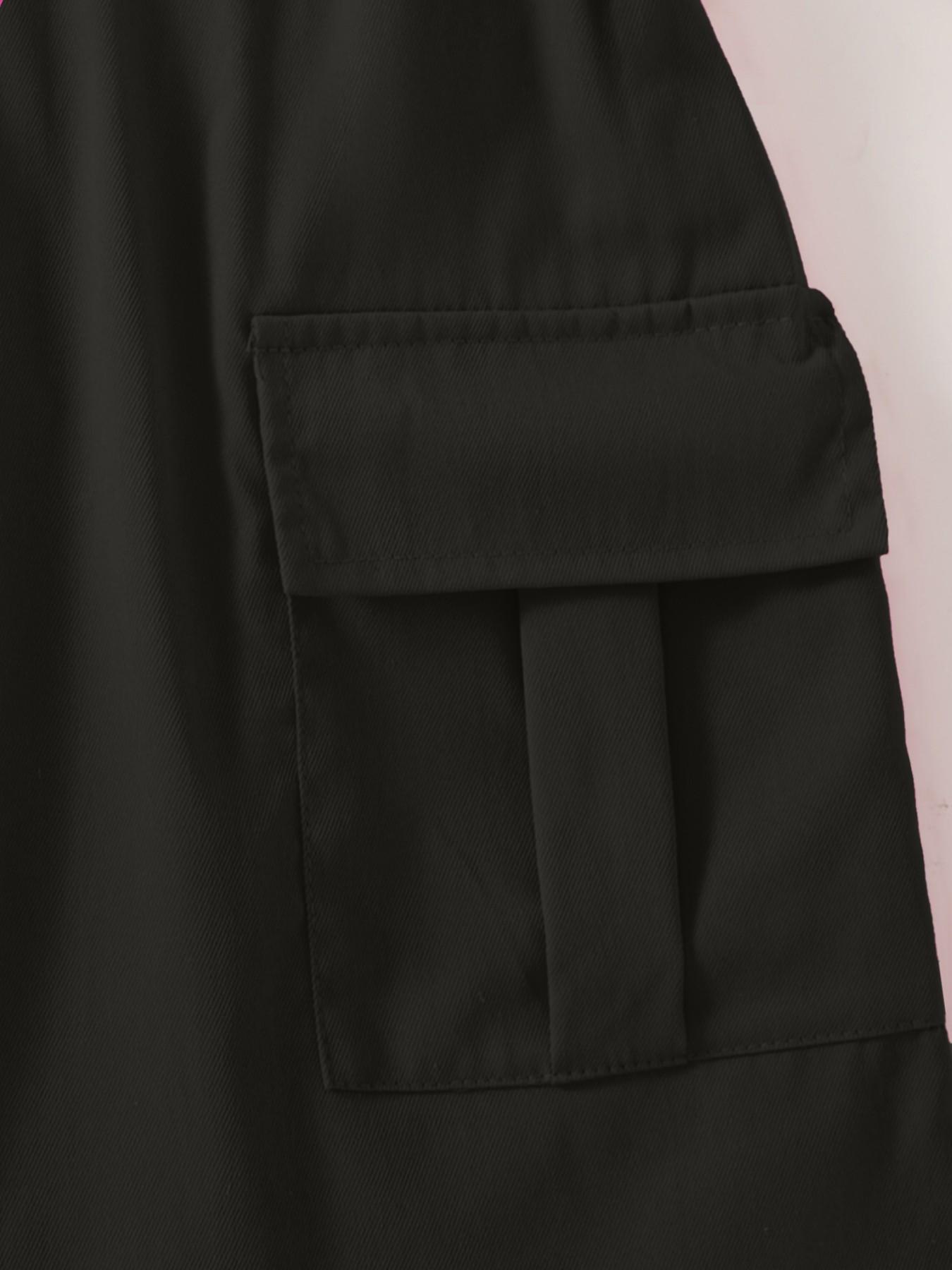 2-Pack Spring Summer New Workwear Short Skirts, Large Pockets, Cute Knee-Length Skirts for Girls, Versatile and Sweet Style