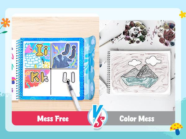 JoyCat Water Reveal Alphabet Coloring Books, Reusable 14 Activity Pages with Water Pen for Drawing, Preschool Alphabet Learning Letter Tracing Toys JoyCat Water Reveal Alphabet Coloring Books, Reusable 14 Activity Pages with Water Pen for Drawing, Preschool Alphabet Learning Letter Tracing Toys