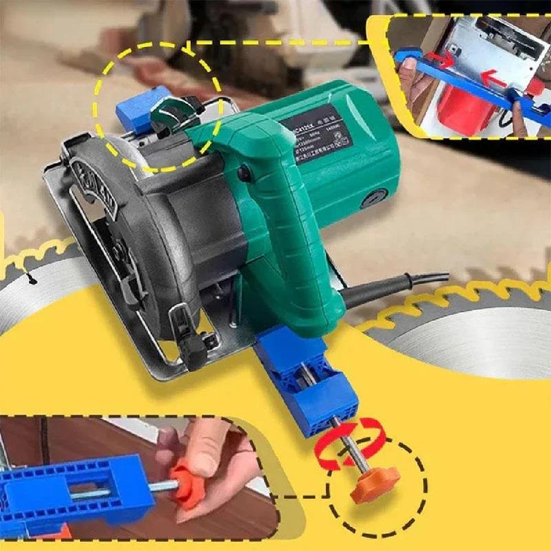 High-quality Adjustable Cutting Machine Base Guide Rail ABS Circular Saw Milling Positioning Clamps Lock The Cutter Base