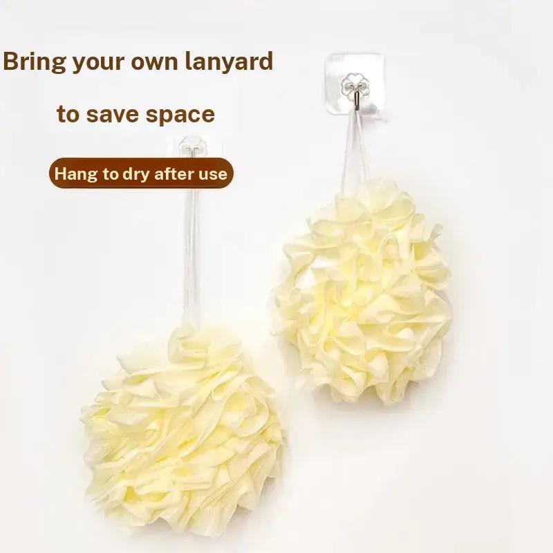 Two-In-One Soap Wrapped Bath Ball, Dual-Sided Use, Rich Lather, Unisex Exfoliating Tool, Travel-Friendly Bathroom Accessory