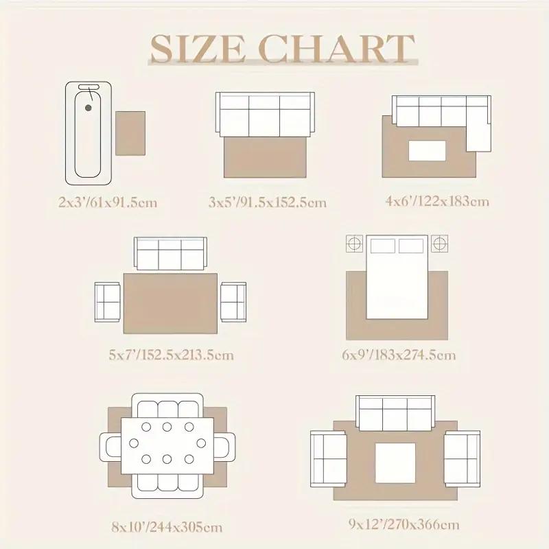 YIHOUSE  Boho Washable Rugs for Living Room, Area Rugs, Carpet,Soft Rug for Bedroom, Kid, Nursery, Dining Room，Non Slip, Low Pile