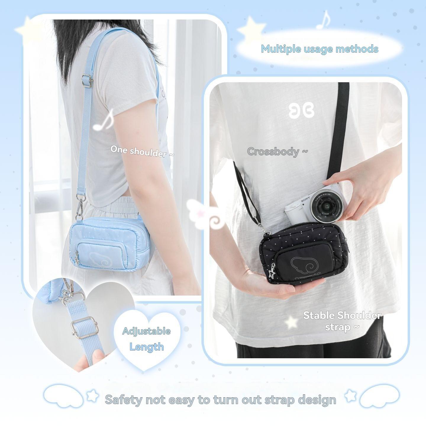 1PC Soft Camera Bag Versatile Storage Pouch, Single Shoulder Crossbody Detachable Design, Ideal for Travel & Daily Use, Durable Material