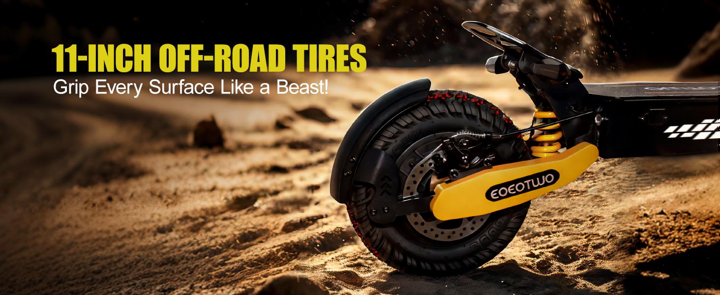 EOEOTWO electric scooter for adults, 25/40 miles long distance, maximum speed of 28 MPH, 1200W electric scooter foldable, 11-inch off-road tires, turn signal lights, double suspension and double brakes