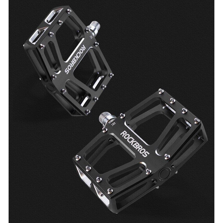 ROCKBROS Bicycle Wide Thread Pedals MTB Road Bike Dustproof Pedals Waterproof Aluminum Alloy Wear-resisting