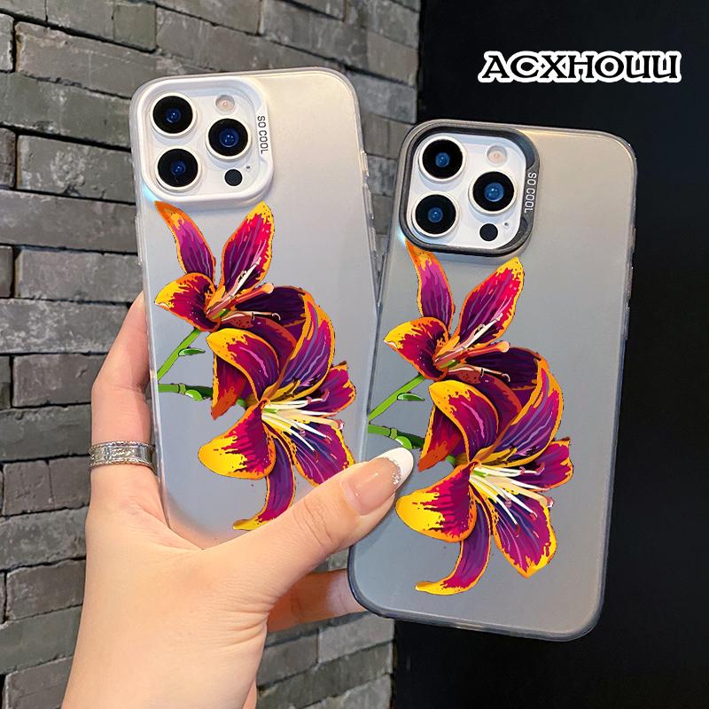 Trendy Original Design Lanyard Case for iPhone 17 16 E 15 14 16promax 16pro 15pro 13 12 11 Colorful Lily Art Durable Cover Unique and Eye-Catching iphone 13 cases iphone 14 pro case