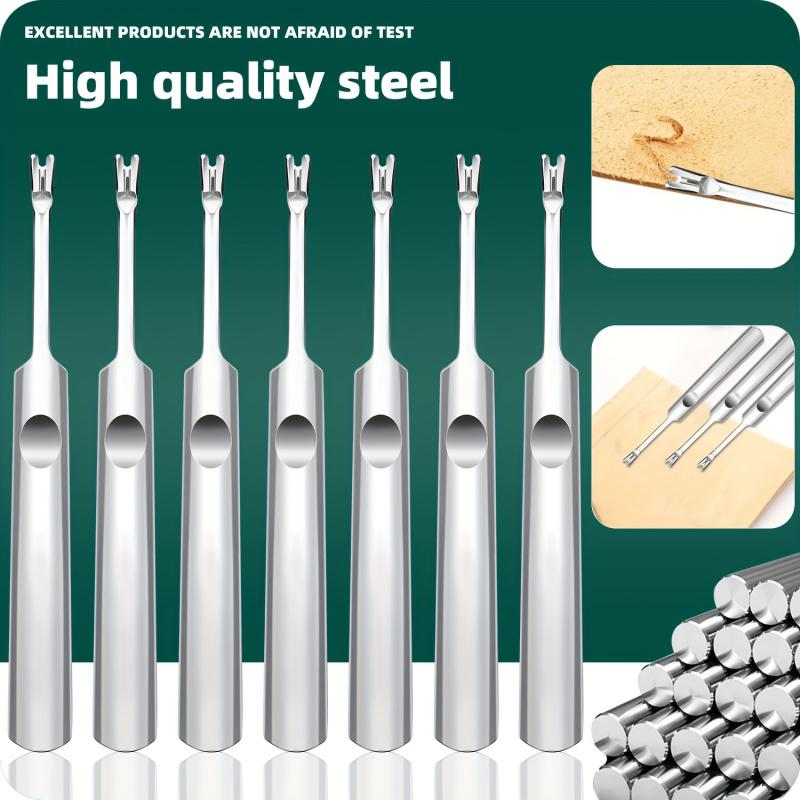 3/7-Piece Leatherworking Tool Set, Sewing U-Channel Grooving Tool, Edge Trimmer, Stainless Steel, Perfect for Enthusiasts