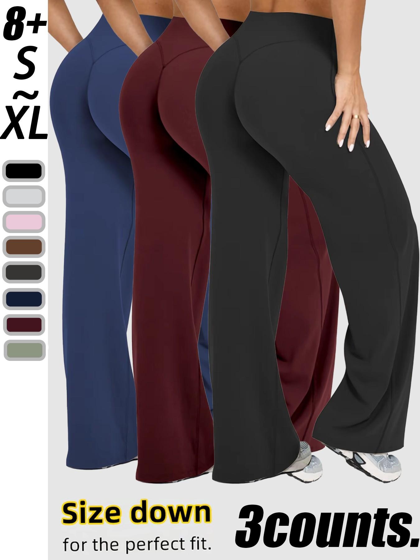 High Waist Sporty Yoga Pants, Fitted Plain Design, Comfortable Workout Apparel, Ideal for Outdoor Activities, All-Season Wear, Fitness Bottoms