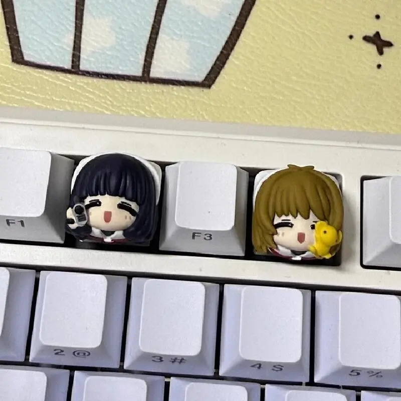 Cardcaptor Sakura Kinomoto Sakura Keycap Clow Wizard Anime Character Merchandise Cute Esc Replacement Keyboard Accessory Keycaps