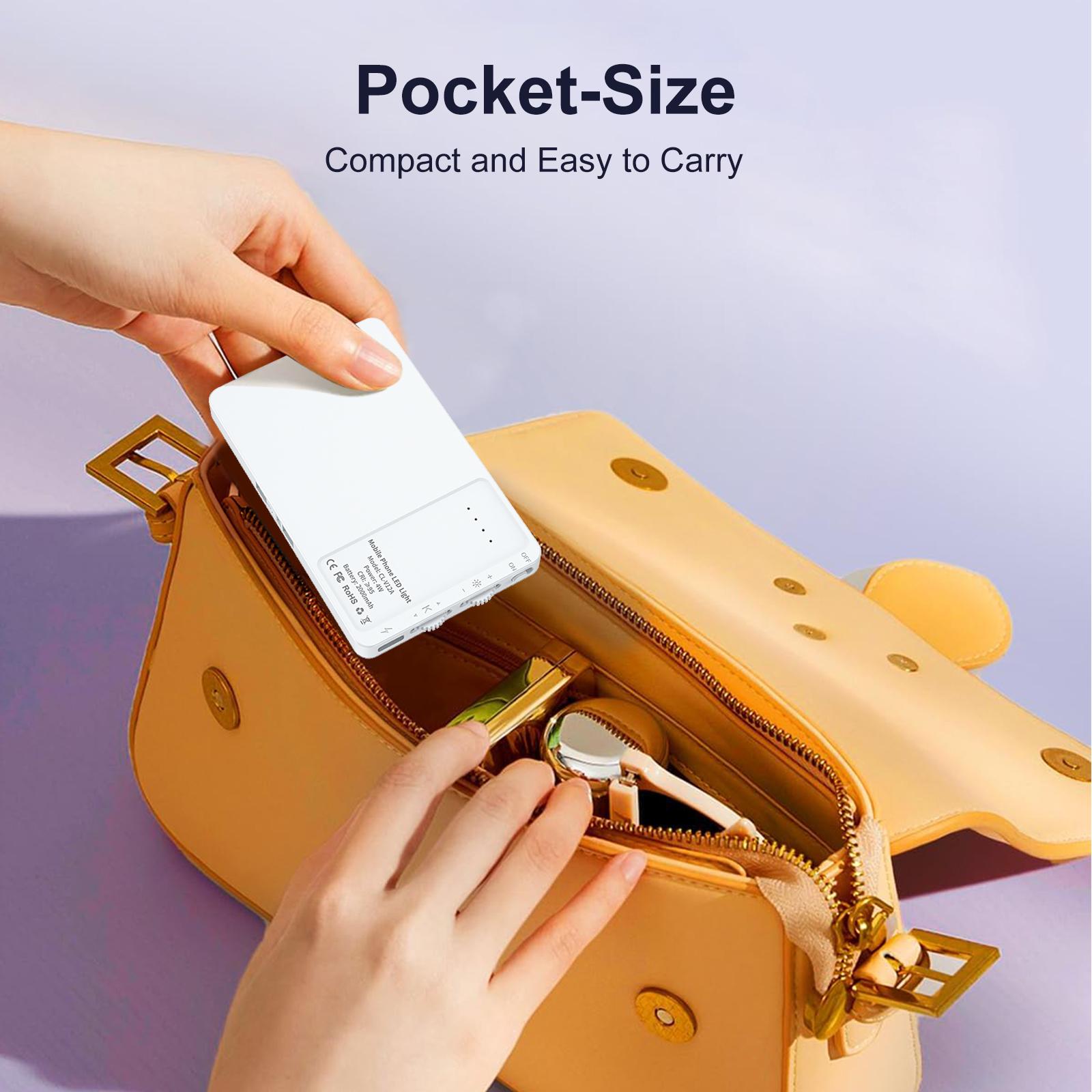 Selfie Light Clip, Adjustable Color Temperature and Brightness Fill Light, 2000mAh Rechargeable Phone Selfie Panel Light for Phone, Laptop, Makeup and Live Streaming Selfie Light Clip, Adjustable Color Temperature and Brightness Fill Light, 2000mAh Rechargeable Phone Selfie Panel Light for Phone, Laptop, Makeup and Live Streaming