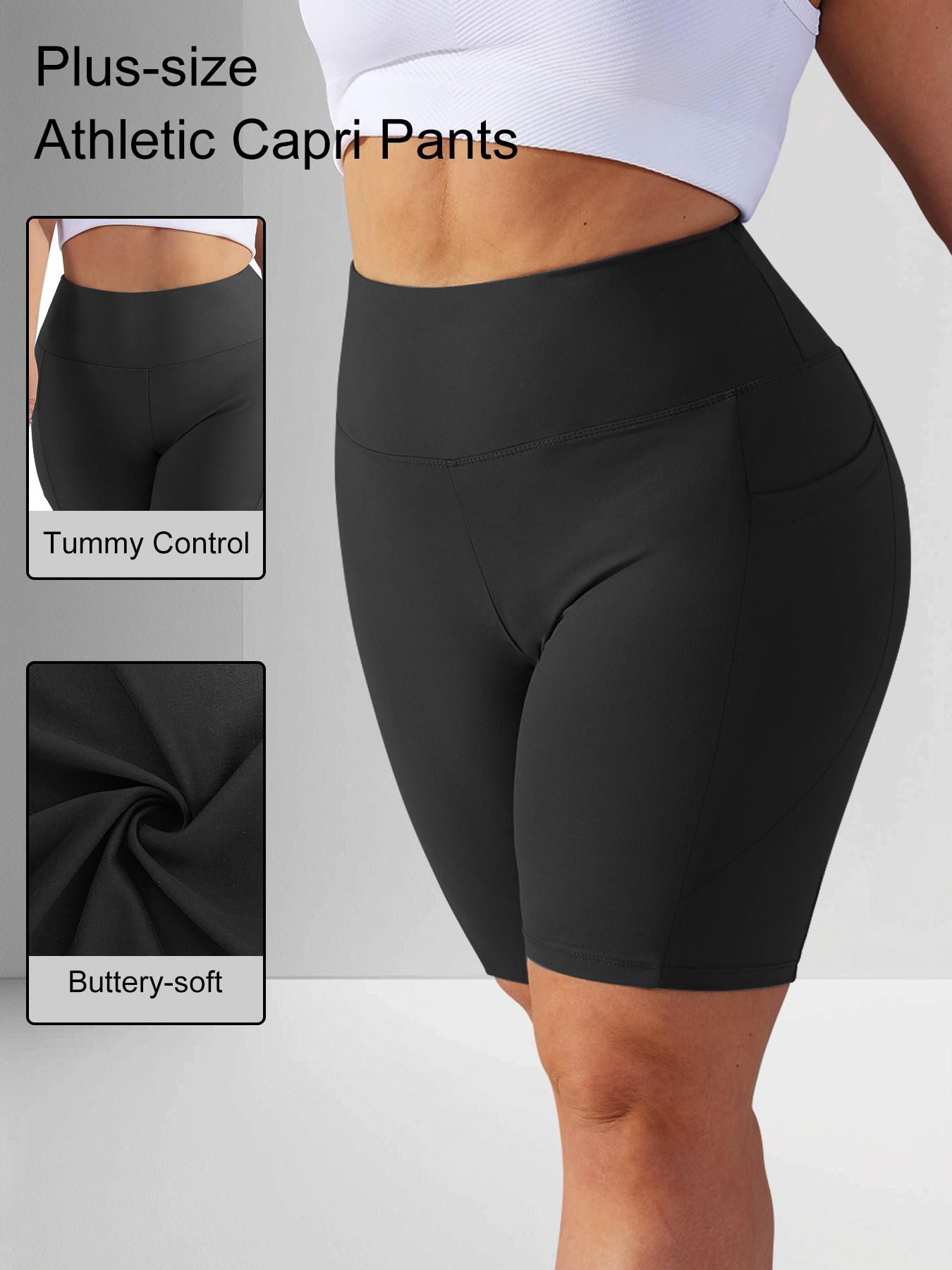 High Waist Pocket Tight Shorts, Crescent Shape Side Pockets, High Elasticity Four-Way Stretch Fabric, Soft Like Butter, Multi-Color Options, High Waisted Shorts