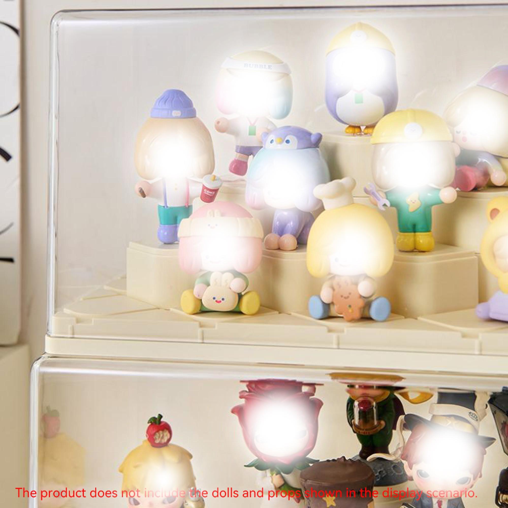 Transparent Display Storage Box, Dustproof Moisture-Proof, DIY Building Blocks Module, Stackable, Ideal for Figurines, Cosmetics, Jewelry