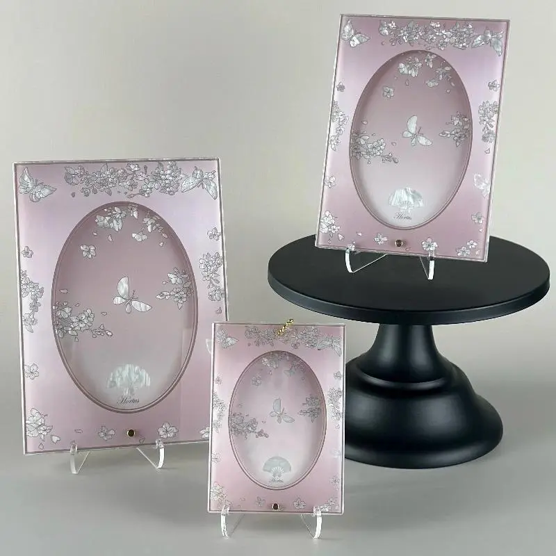 Dusk Series Chinese Style Butterfly Grain Beauty Photo Frame, Mica Board Acrylic Kpop Anime Photocard & Postcard Display Holder