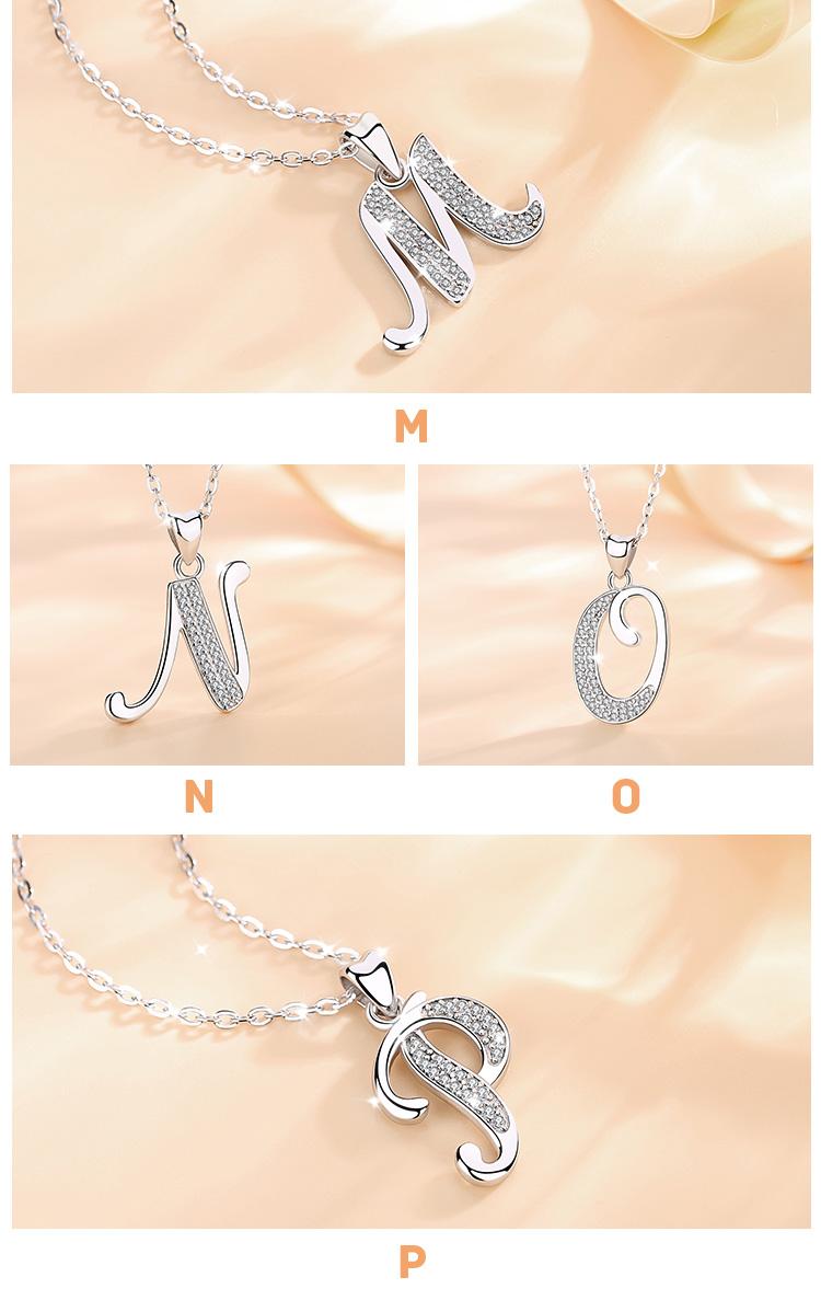Dazzling Letter Initial Necklace, Monogram Pendant with Cubic Zirconia, Meaningful Jewelry Gift for Valentine's, Birthdays & Anniversaries Dazzling Letter Initial Necklace, Monogram Pendant with Cubic Zirconia, Meaningful Jewelry Gift for Valentine's, Birthdays & Anniversaries