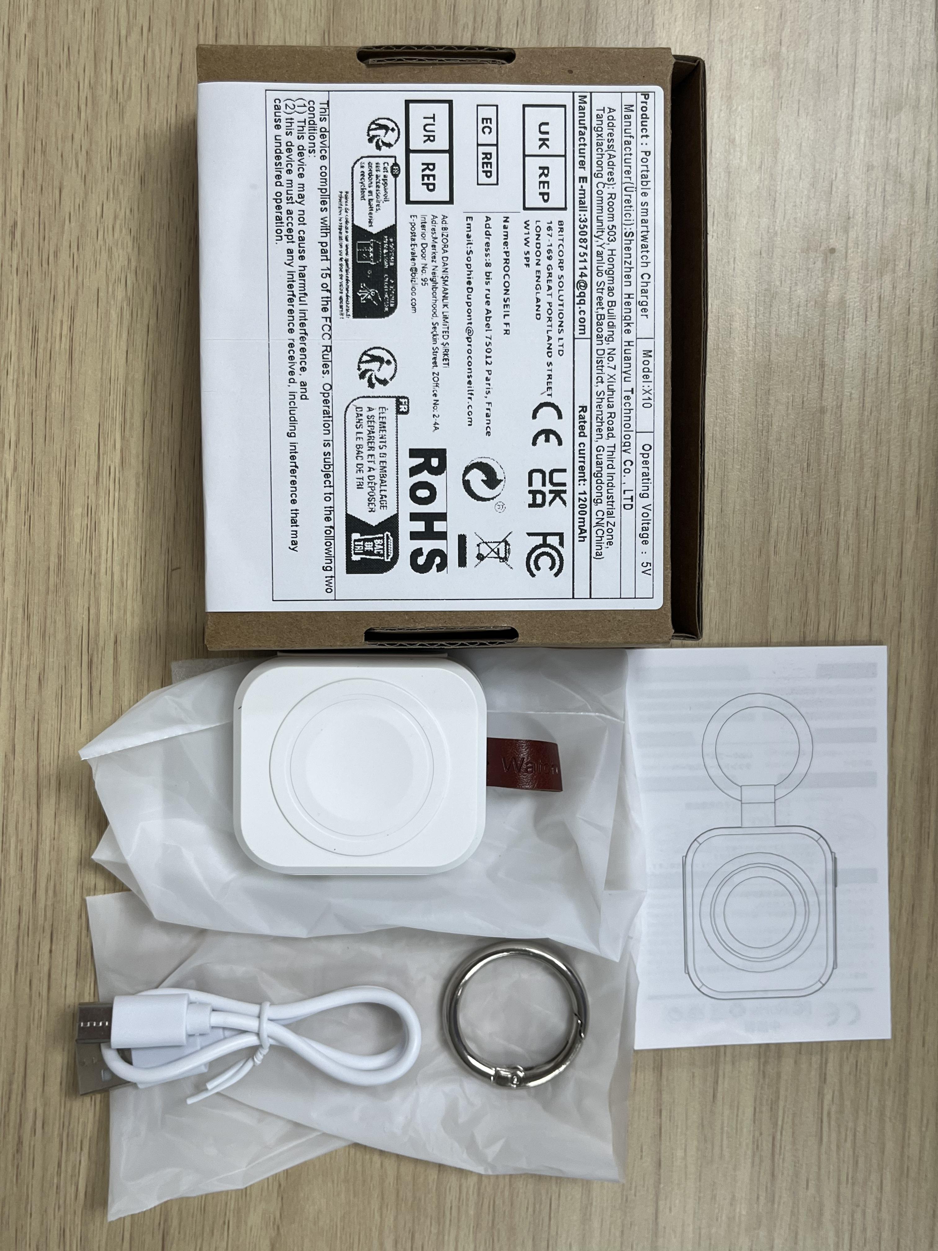 Portable Charger for Apple Watch, Wireless Magnetic Charger, 1200mAh Power Bank Travel Keychain Accessories, Smart Chargers for Apple Watch Series, Wearable, Digital #GLOBAL PICKS