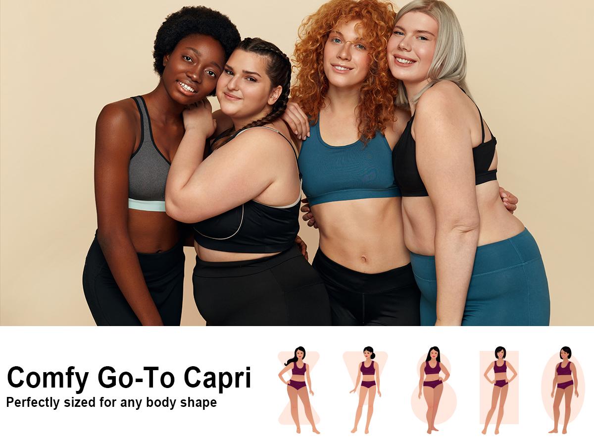 G Gradual Workout Yoga Pants for Women High Waist Capri Pants with Pockets Tummy Control Leggings Crop Straight Leg Athleisure Style Bottoms Athletic Stretchable Activewear