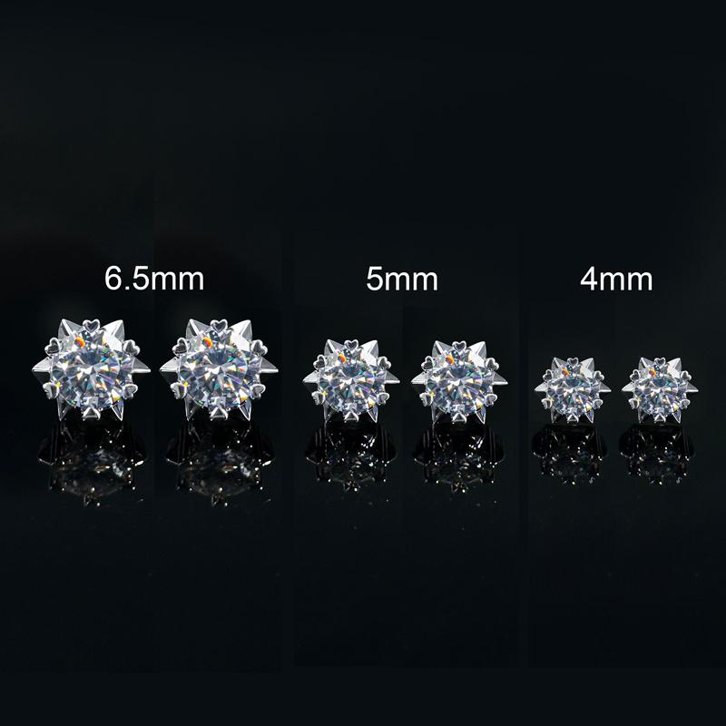 HELLOICE Moissanite Non Pierced Snowflake Earrings 0.6ct/1ct/2ct Synthetic Moissanite VVS1 D Color Non-Piercing Jewelry Gift for Women and Men HELLOICE Moissanite Non Pierced Snowflake Earrings 0.6ct/1ct/2ct Synthetic Moissanite VVS1 D Color Non-Piercing Jewelry Gift for Women and Men