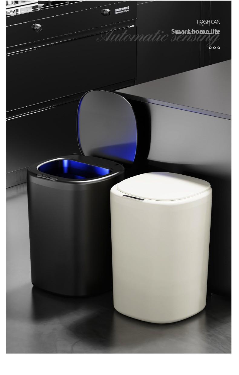 Touchless trash can, patented automatic bag-sucking trash can design, 3.6-gallon smart trash can, automatic sensor lid trash can, battery-operated, suitable for bathroom/kitchen/living room/bedroom, Christmas decoration