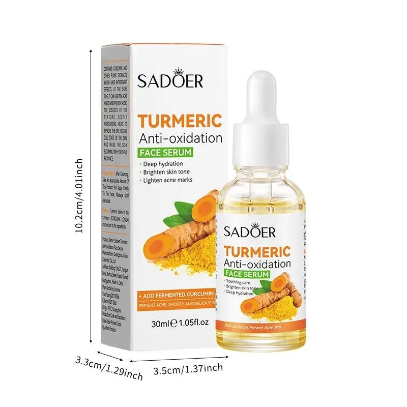 Turmeric Essence Face Serum, Antioxidant Serum, Facial Skin Revitalizing Brightening Serum, Deep Moisturizing Serum, Facial Moisturizer Essence