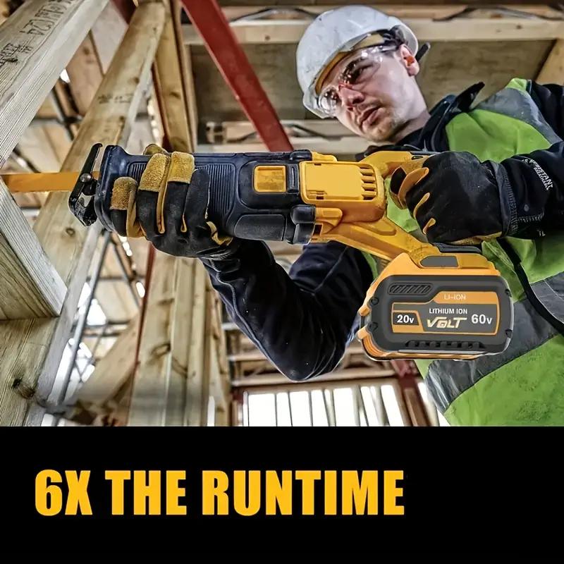 DCB609 2/4Pack 12.0Ah Replacement Battery for 20V 60V Flexvolt Lithium-Ion Compatible with DCB609 Power Tools Shockproof ABS Housing 60V 12Ah Triple Protection Tech