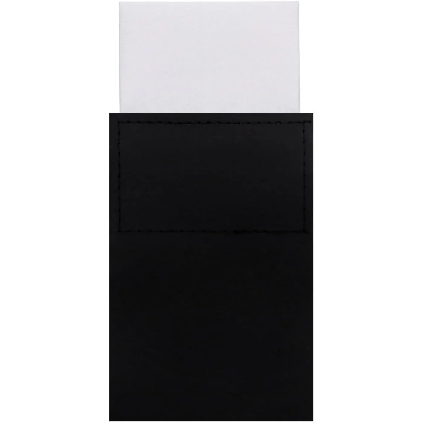 Men's Prefolded Pocket Squares on Card, White & Black Handkerchiefs for Suit Jacket Tuxedo(Gift)