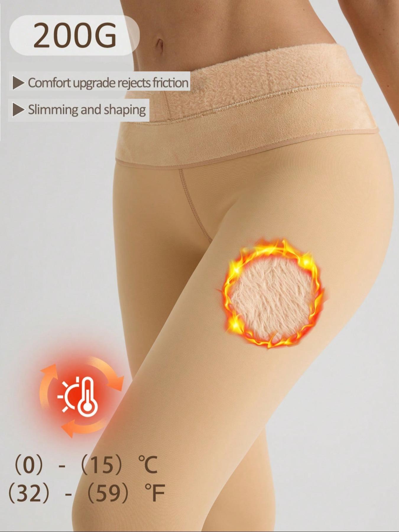 Fleece-Lined High-Waist Tights, 200g Thick Warm Leggings, Multiple Colors, All-Season Wear, Perfect for Cold Weather & Daily Use, Winter