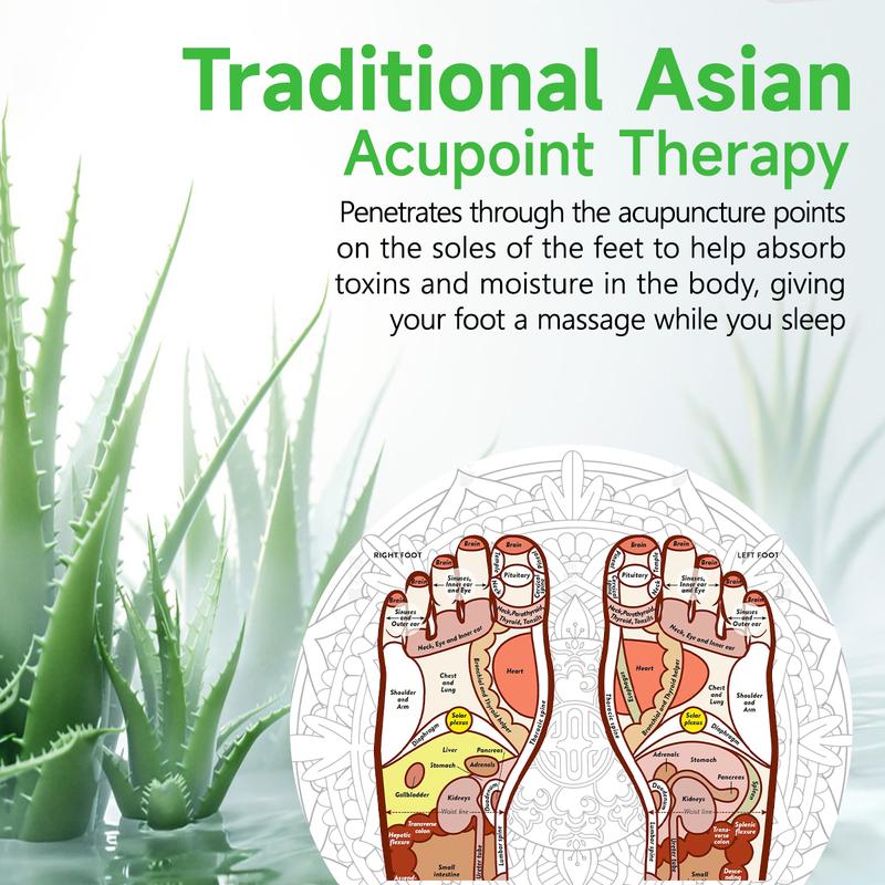 Deep Cleansing Foot Pads Foot Care With 50 Patches,Natural Aloes,Sea salt,Tourmaline,Herbal Foot Detox Patches For Foot Care,Adhesive Sheets, lmprove Sleep Quality,Relieve Fatigue and Exhaustion,Cleanse the Body & Mind,Improve Sleep Detoxpads