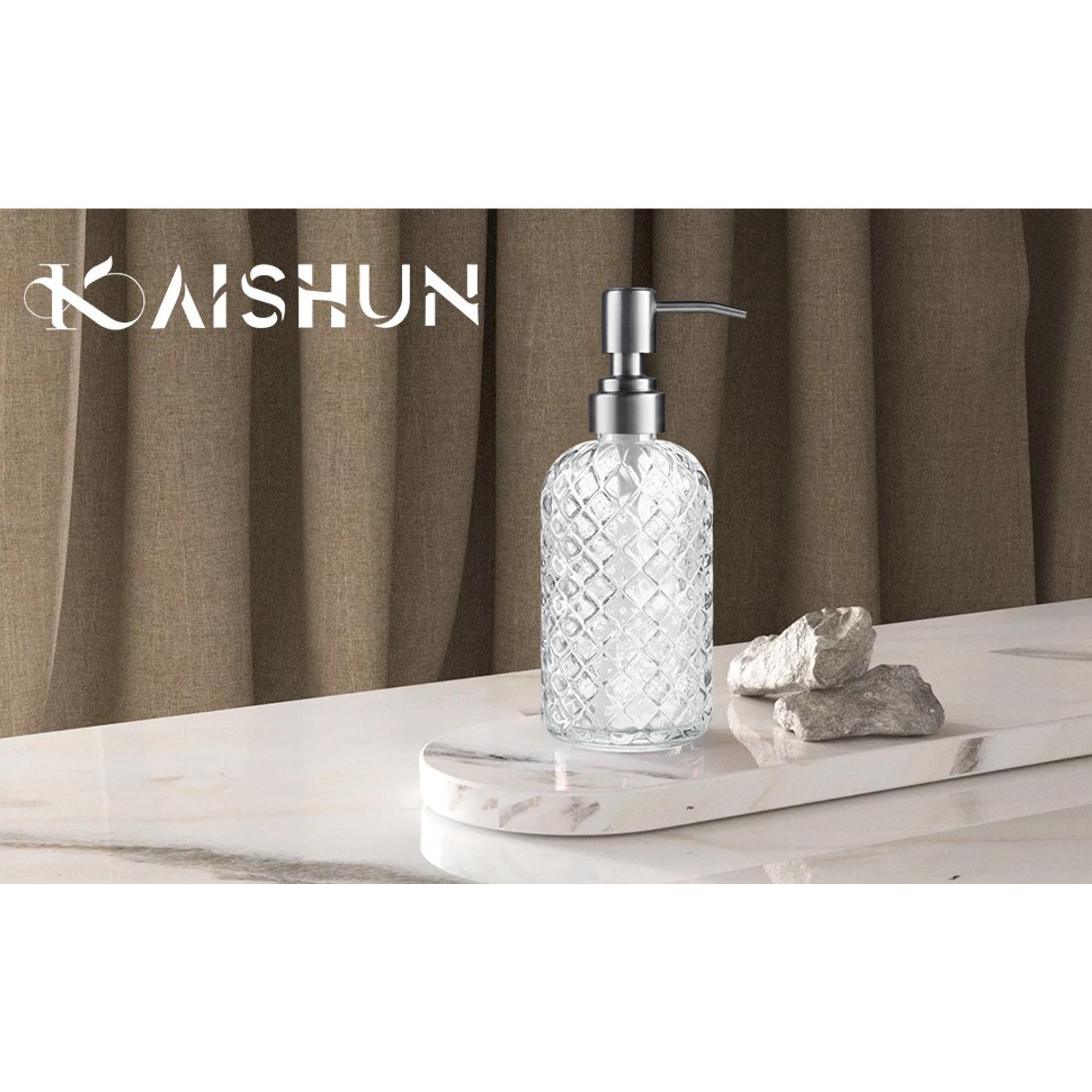 14 OZ Refillable Clear Glass Soap Dispenser for Hand Soap & LotionGift 14 OZ Refillable Clear Glass Soap Dispenser for Hand Soap & LotionGift