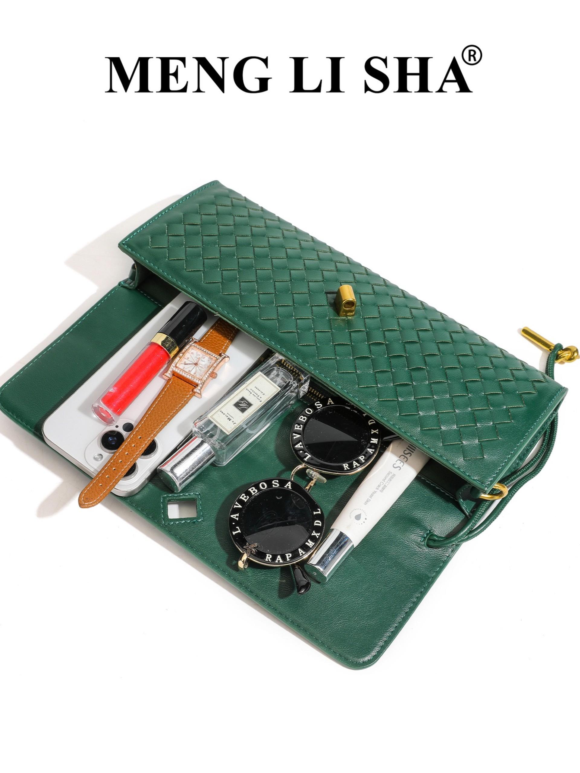 Elegant Braided Shoulder Bag, Unique High-End Horizontal Handbag, Evening Party Crossbody, Versatile Fashionable Purse, Stylish and Refined