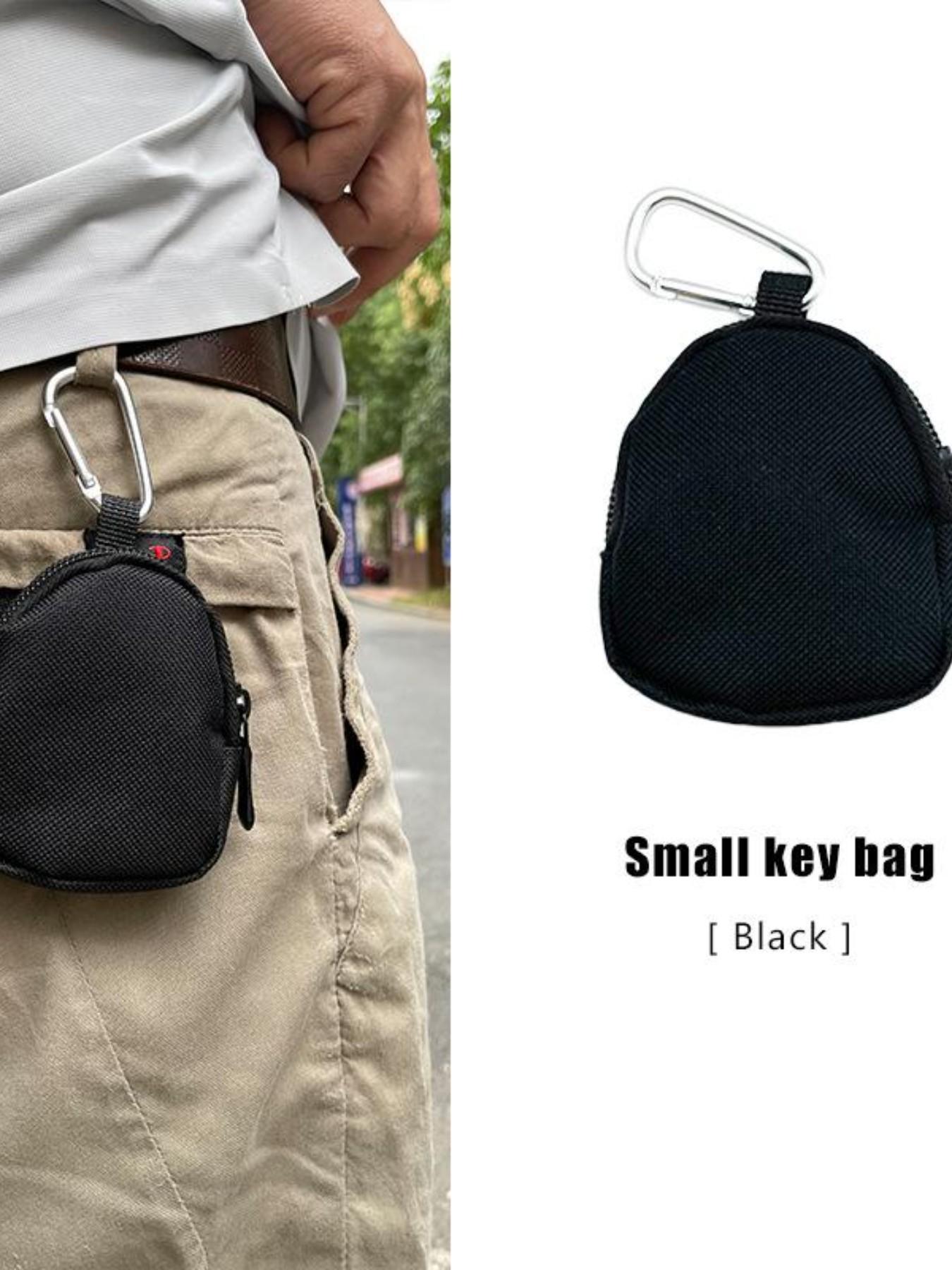 Portable Key Bag for Men, Coin Purse with Zipper, Outdoor Key Organizer, Convenient Key Holder, Essential Accessory for Daily Use