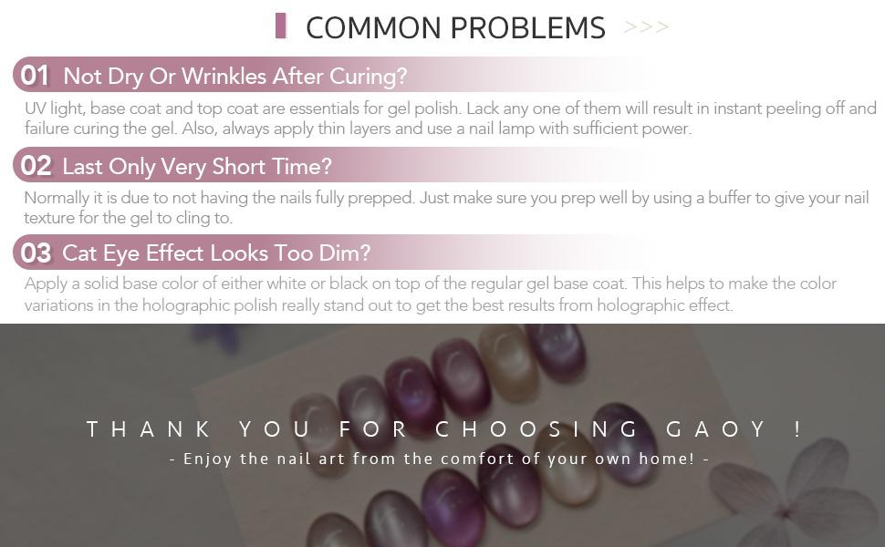 GAOY Purple Pink Cat Eye Gel Polish Kit with Magnet Christmas Gift Idea, 6 Colors Glitter Nail Polish Set, Summer Nail Art, Soak Off UV Cure Gel for DIY Manicure at Home and Salon