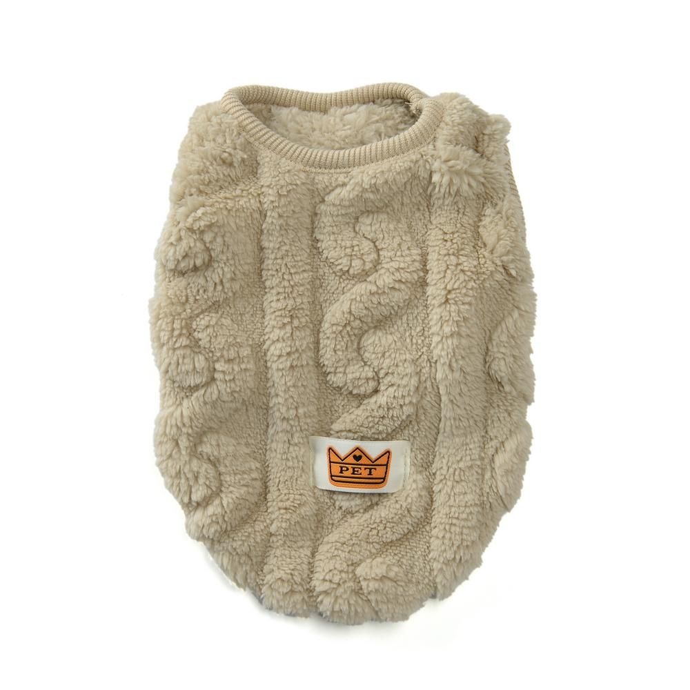 Autumn Winter Thick Hemp Pattern Pet Sweater, Soft Skin-Friendly Fabric, Slim Fit, Suitable for Small Dogs Cats, Home Outdoor Warmth Puppy Sweater