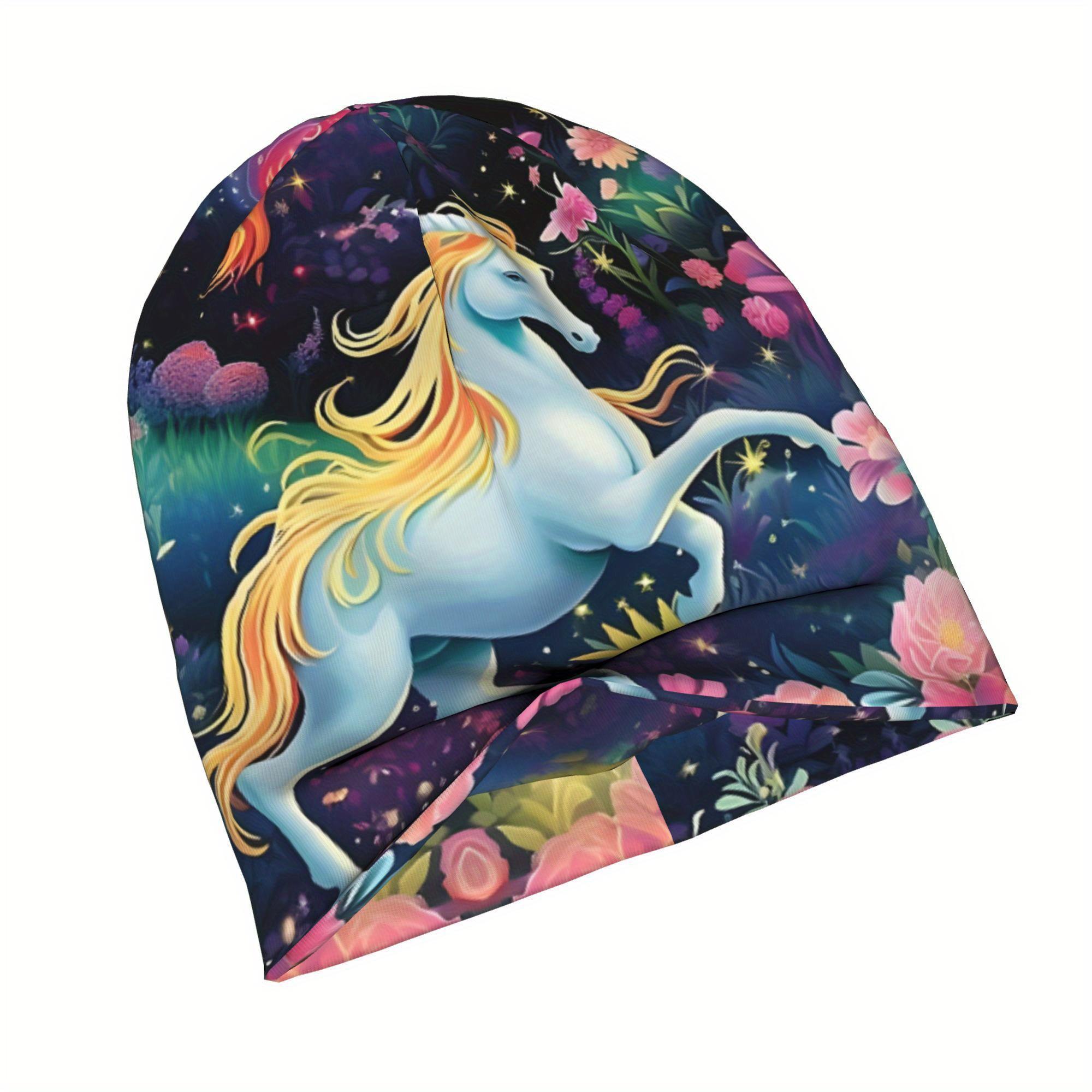 Adorable HorseThemed Beanie Caps Stylish And Soft Hats for Everyone